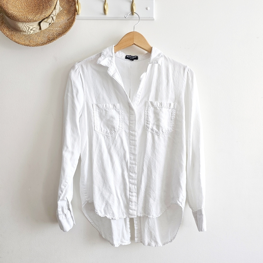 Velvet Heart White Button-Down Shirt